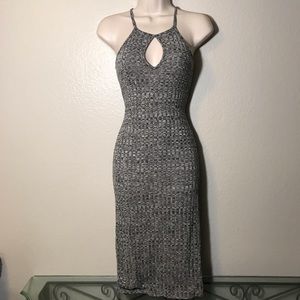 Best Cody Fitted Marled Gray  halter dress